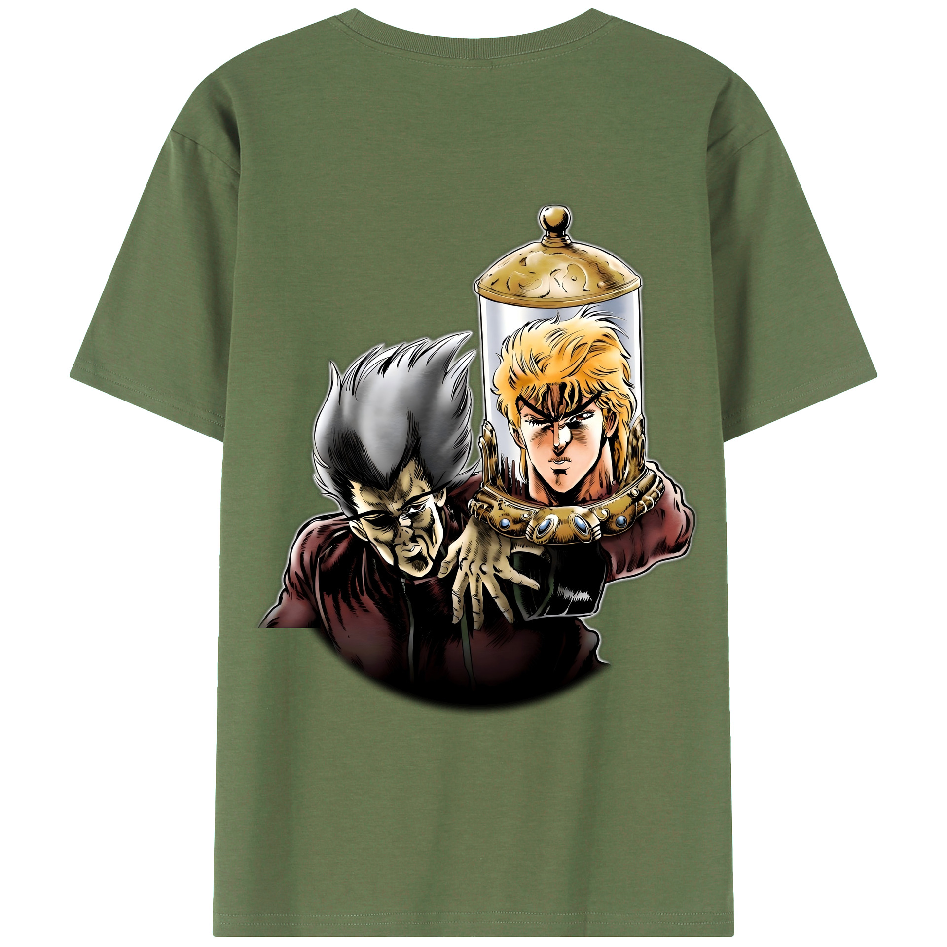 （画像用） ジョジョの奇妙な冒険 ディオ?ブランドー JoJo's Bizarre Adventure Dio Brando 綿100％ メンズ半袖Tシャツ（バックプリント） 通気性